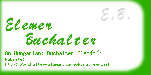 elemer buchalter business card